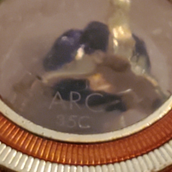 ARC-350 France Clear Glass Tea/Coffee Jeweled Enamel Floral & Butterfly Mug - Picture 7 of 10